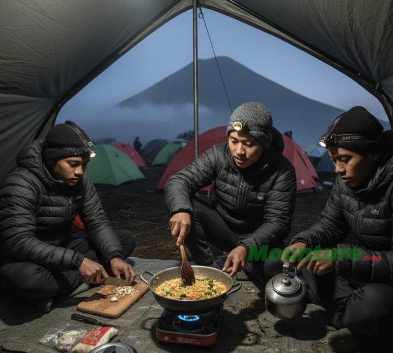 Pendaki sedang Masak