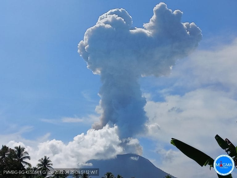 Gunung Ibu Erupsi Tinggi Kolom Abu Capai 3 Kilometer Mounture Com