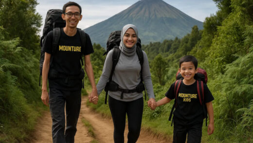 Mendaki Gunung Bareng Istri dan Anak