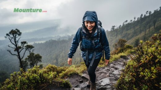 hujan es saat mendaki gunung