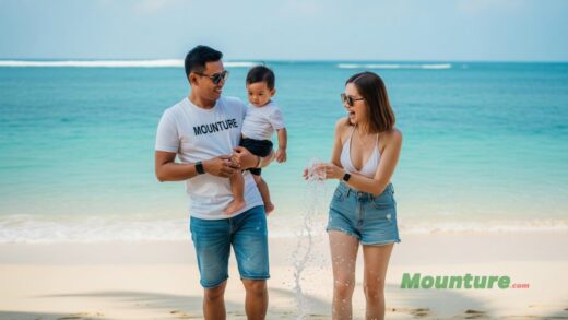 liburan ke pantai dengan balita