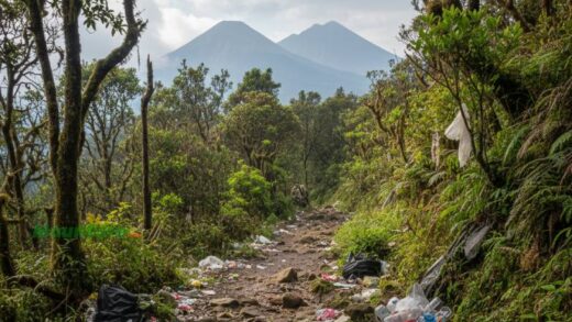 Sampah di Gunung