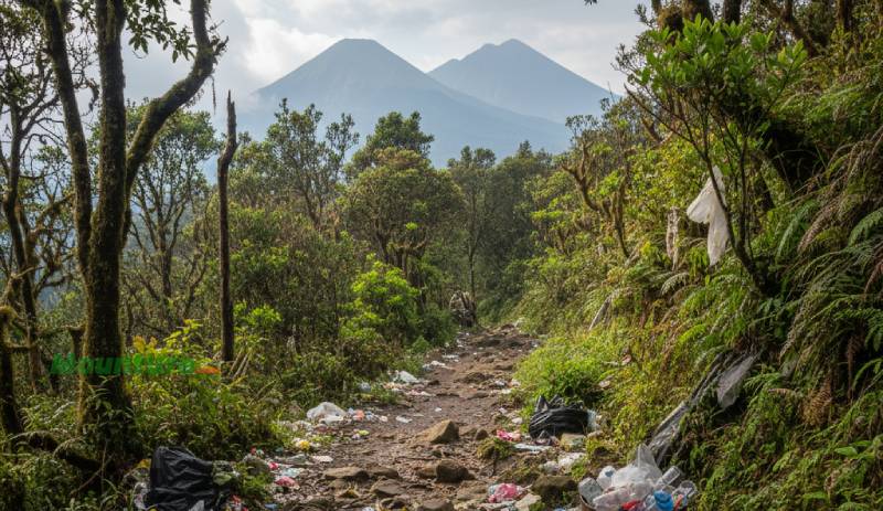 Sampah di Gunung