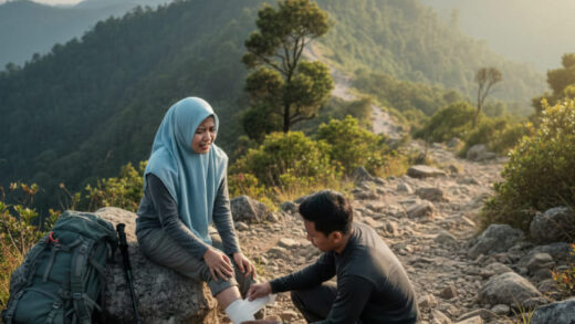 Terkilir saat Mendaki Gunung