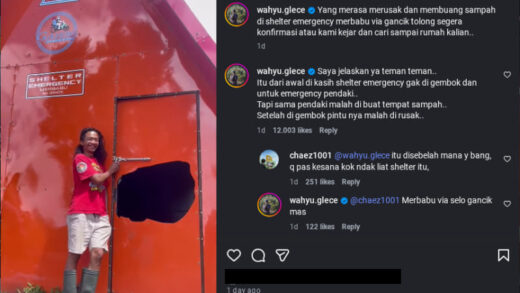 Shelter Emergency Merbabu Dirusak