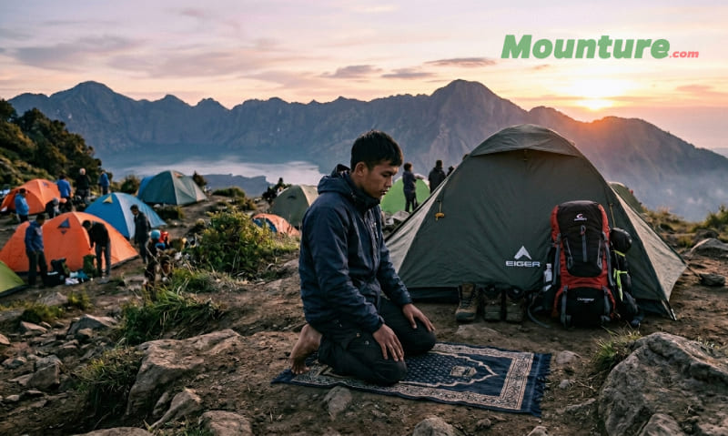 Sholat di Gunung