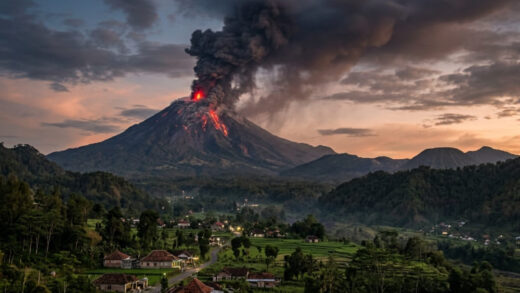 Gunung Meletus - Erupsi